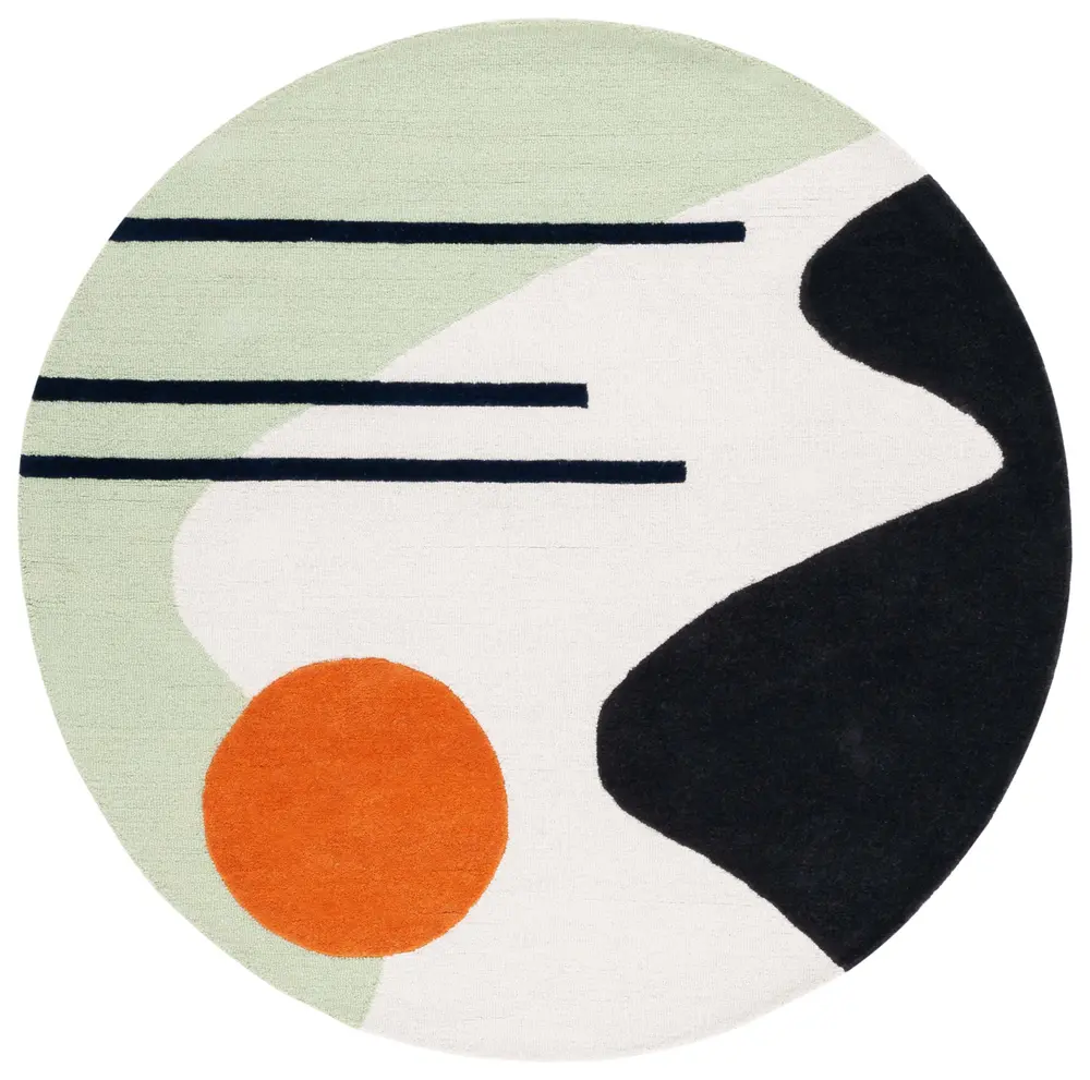 Safavieh Rodeo Drive 6' X 6'  Rug in Green / Black