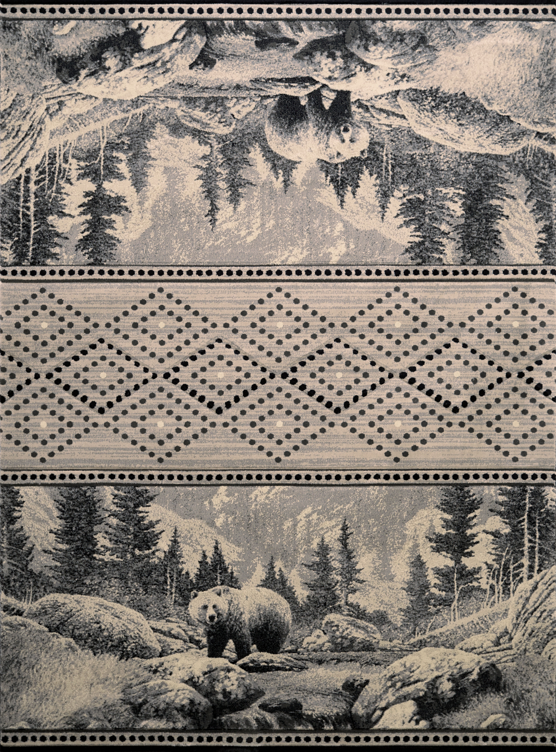 United Weavers Designer Contours CEM Sedona Bear Silver Accent Rug 1'10
