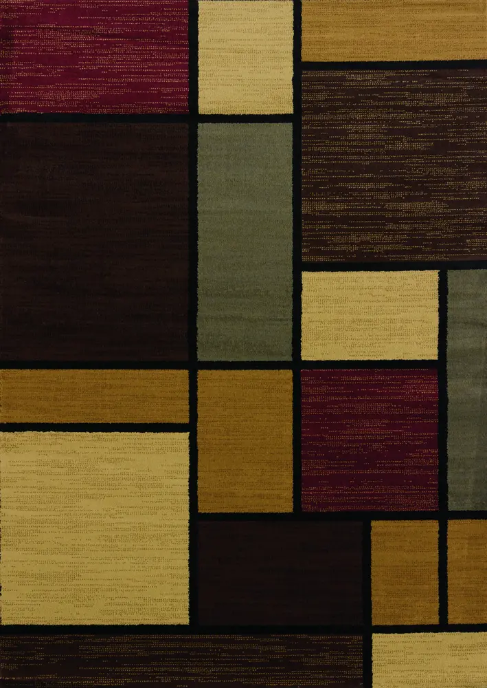 Affinity Rhombus Multi Area Rug 5'3