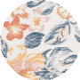 Ivory / Rust Blue
