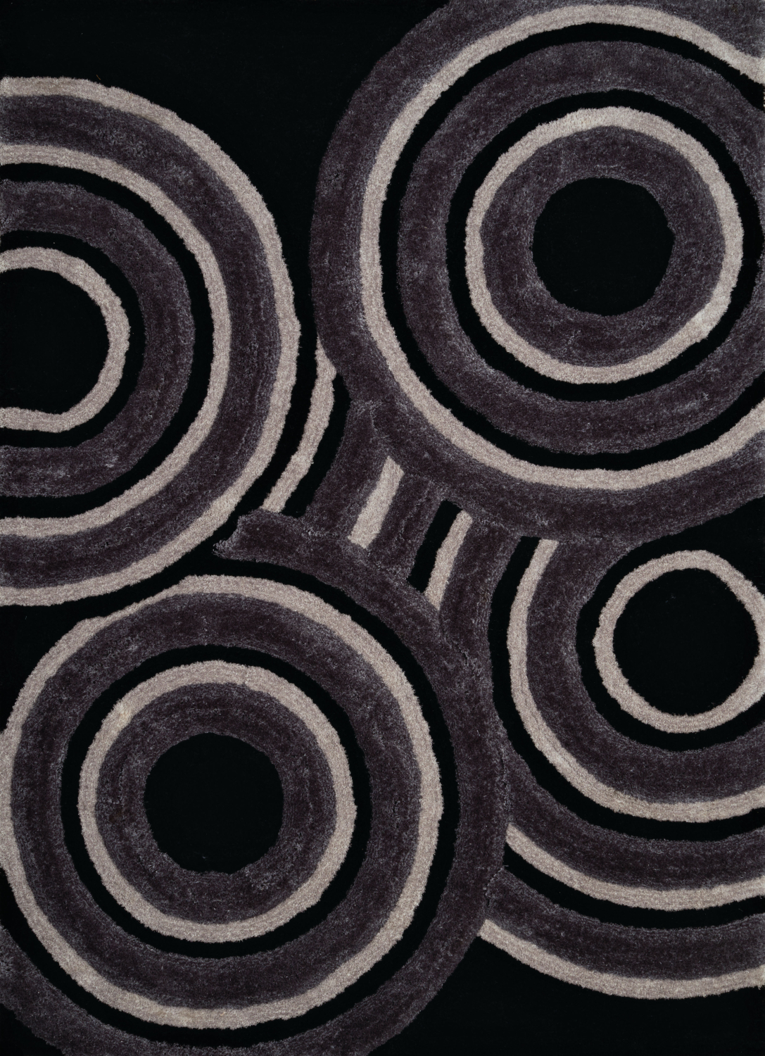 United Weavers Finesse Records Black Accent Rug  1'10