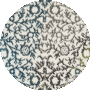Ivory / Peacock Blue