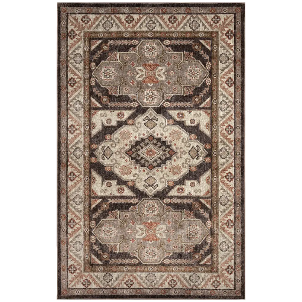 Liora Manne Ariana Floral Medallion Indoor Area Rug Earth 3'3