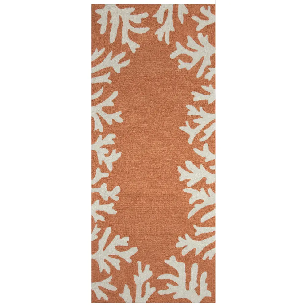 Liora Manne Capri Coral Border Indoor/Outdoor Area Rug Coral 2' x 5'