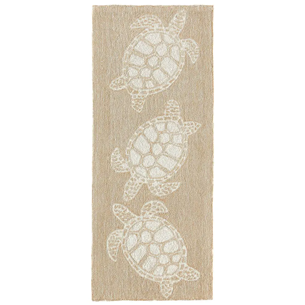 Liora Manne Capri Turtle Indoor/Outdoor Area Rug Neutral 2' x 5'