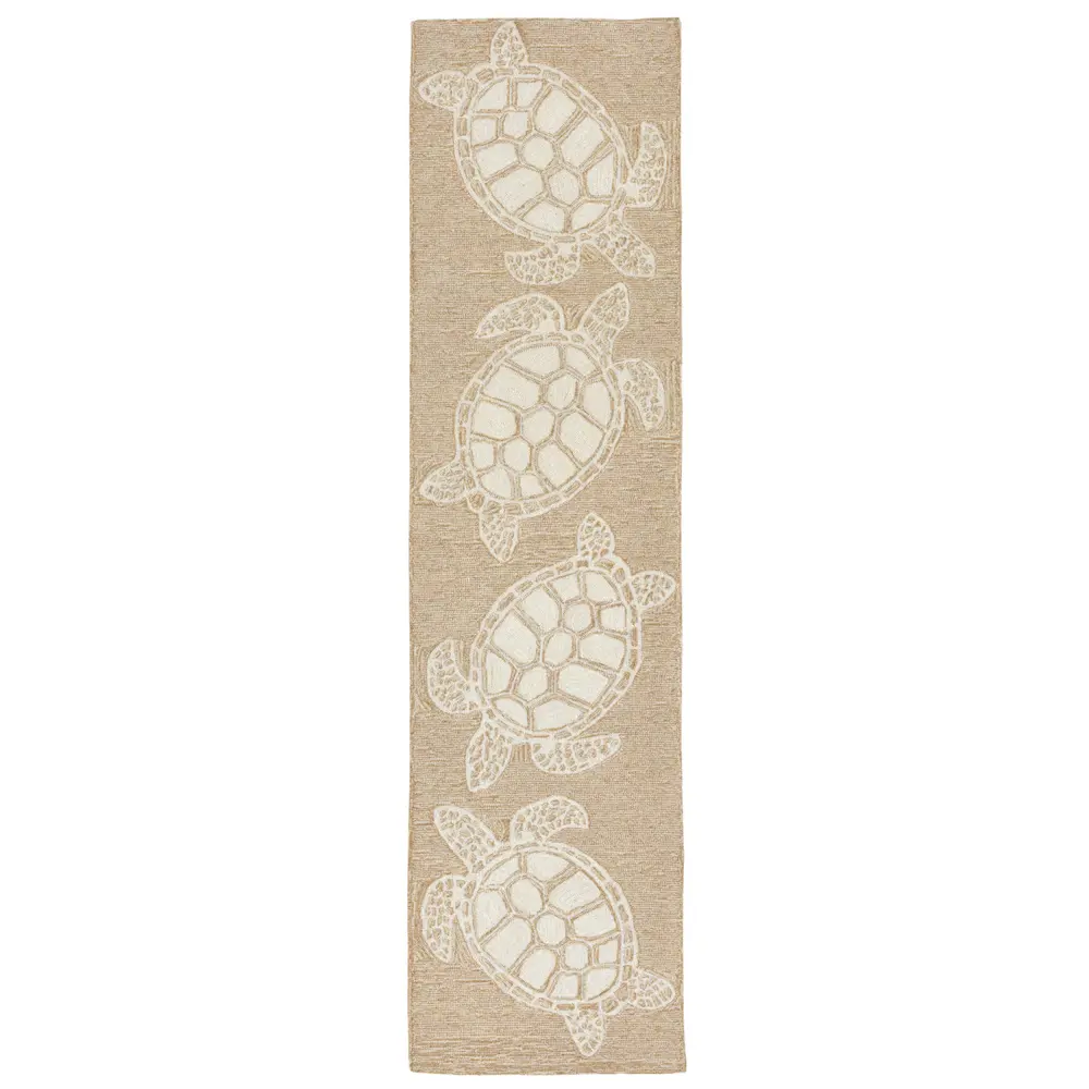 Liora Manne Capri Turtle Indoor/Outdoor Area Rug Neutral 2' x 8'