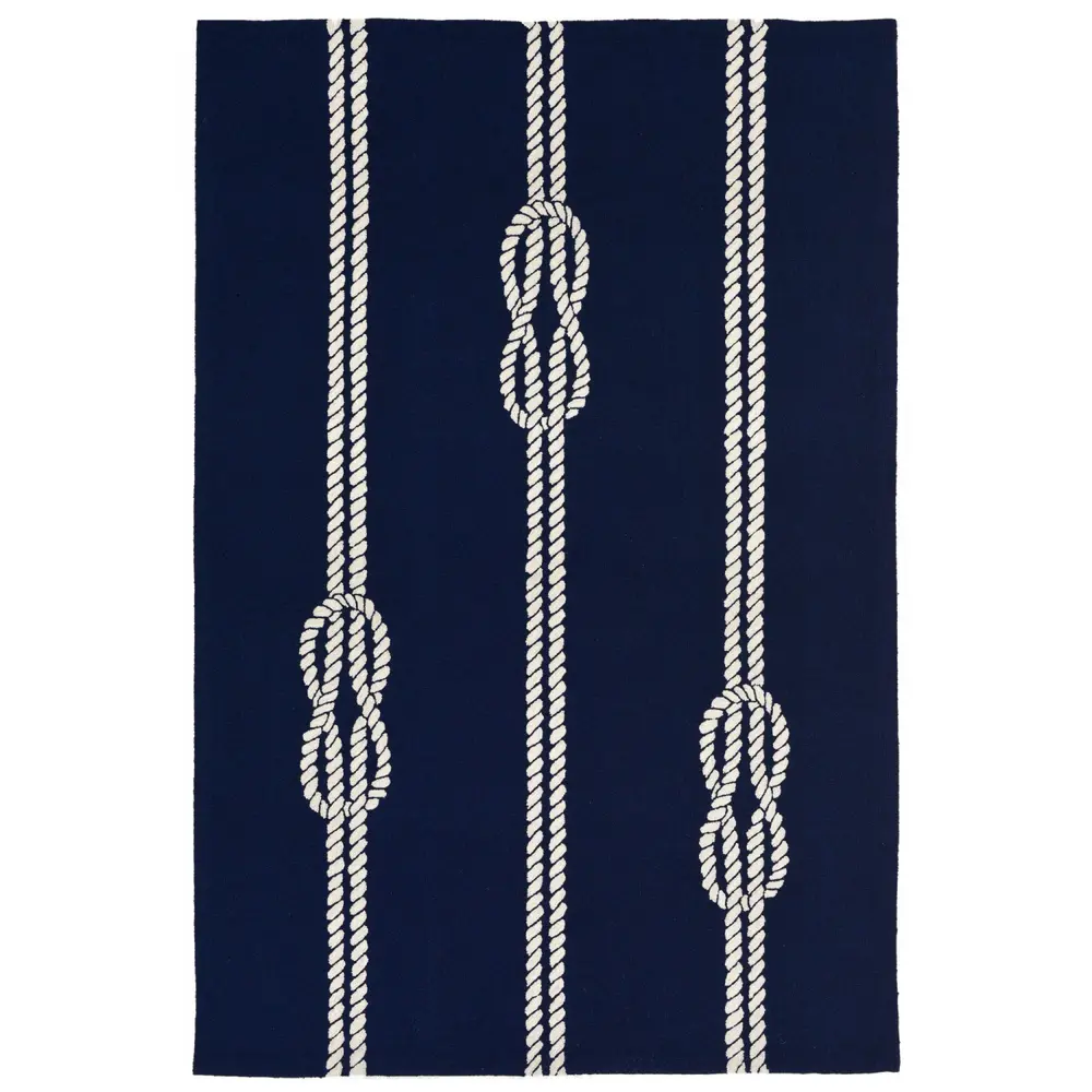 Liora Manne Capri Ropes Indoor/Outdoor Area Rug Navy 3'6