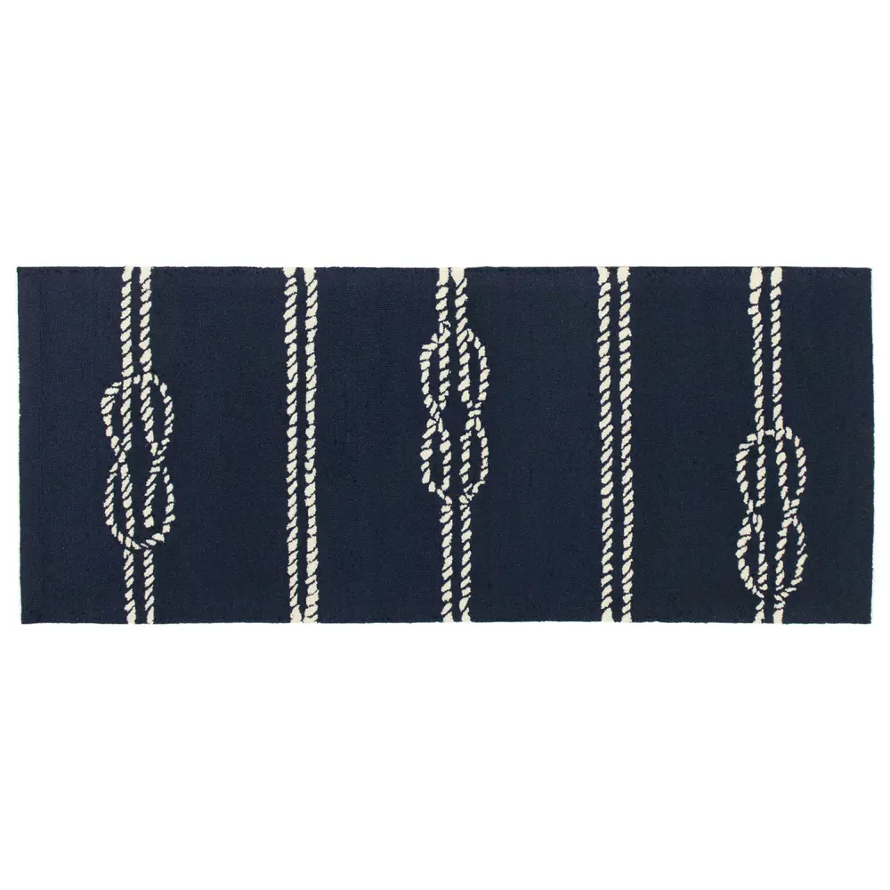Liora Manne Capri Ropes Indoor/Outdoor Area Rug Navy 2' x 5'