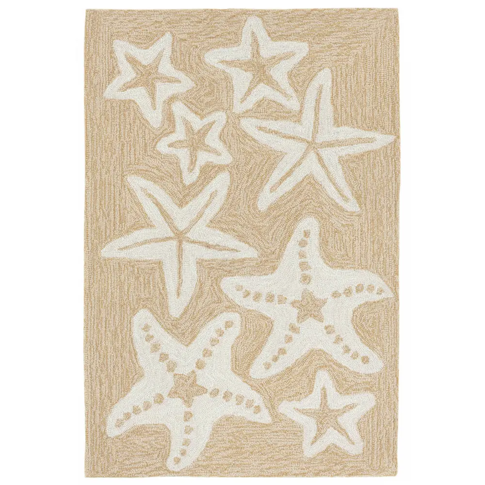 Liora Manne Capri Starfish Indoor/Outdoor Area Rug Neutral 1'8