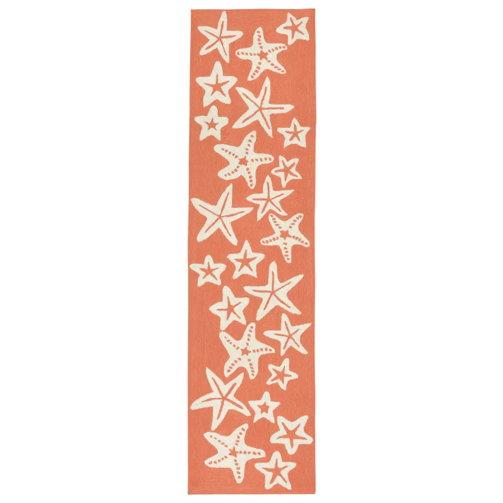 Liora Manne Capri Starfish Indoor/Outdoor Area Rug Coral 2' x 8'