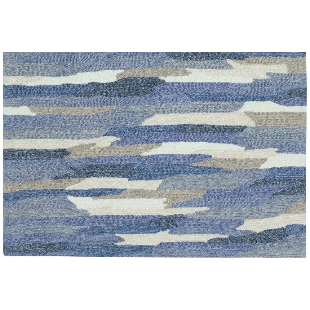 Liora Manne Capri Cloud Indoor/Outdoor Area Rug Soft Blue 1'8