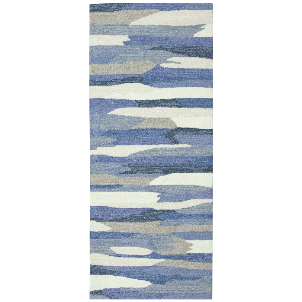 Liora Manne Capri Cloud Indoor/Outdoor Area Rug Soft Blue 2' x 5'