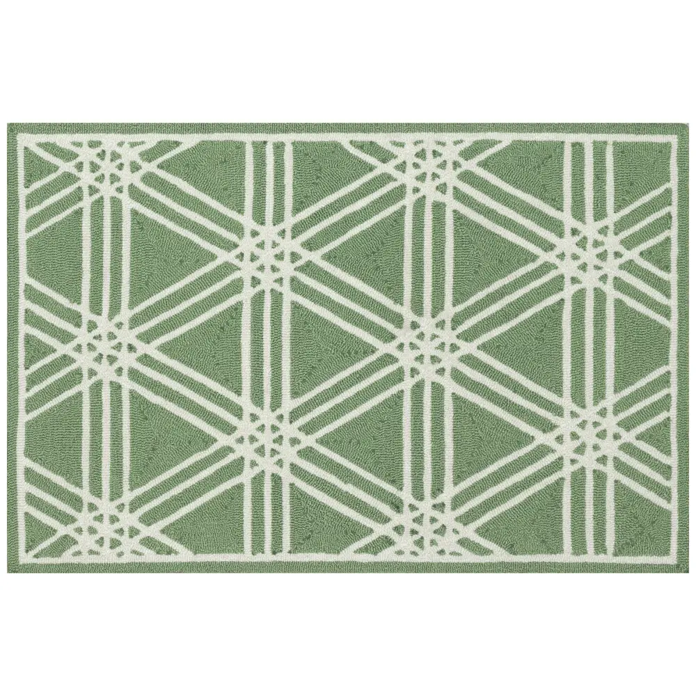Liora Manne Capri Hex Indoor/Outdoor Area Rug Green 2' x 3'