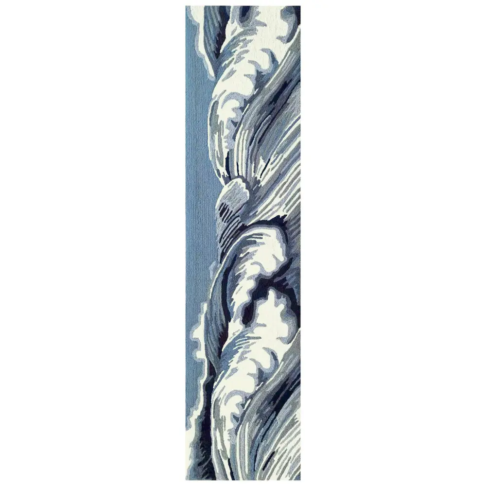 Liora Manne Capri Wave Indoor/Outdoor Area Rug Ocean 2' x 8'