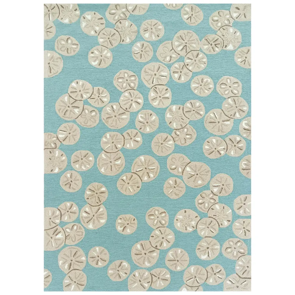 Liora Manne Capri Sea Biscuit Indoor/Outdoor Area Rug Seafoam 5' x 7'6