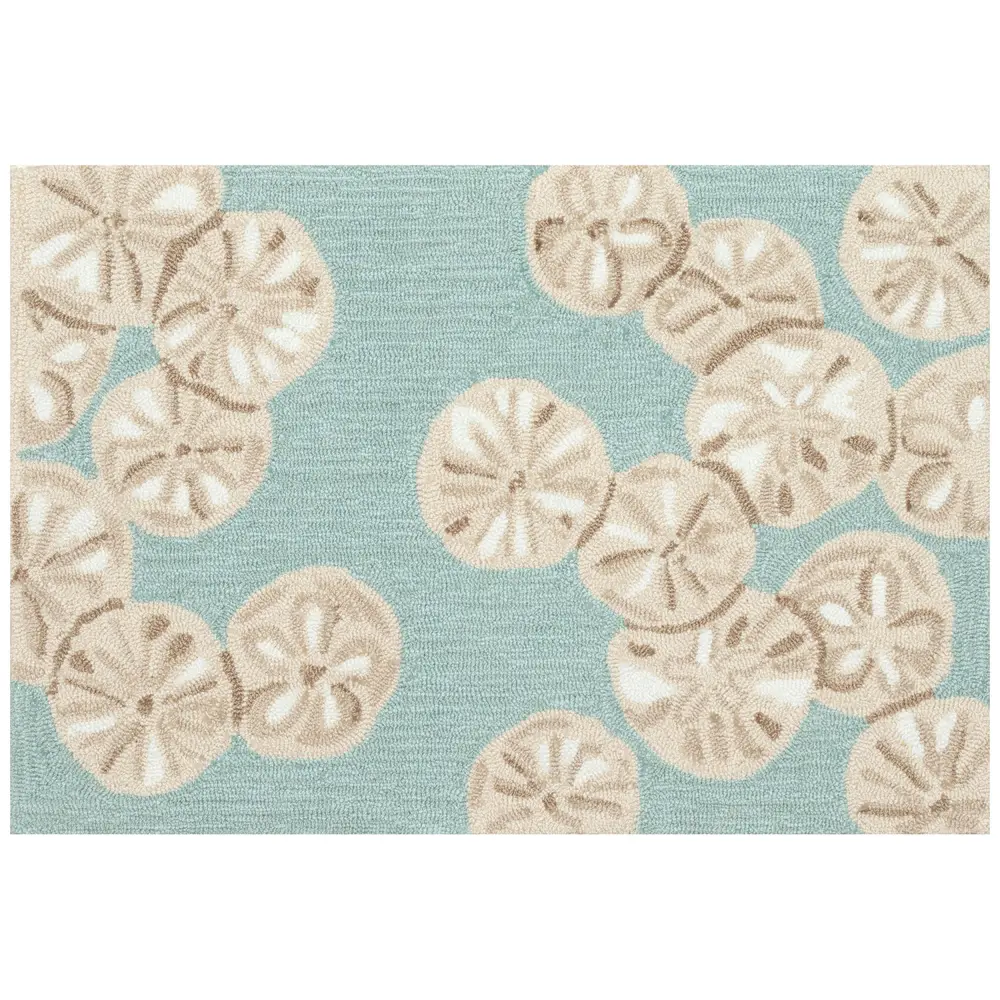 Liora Manne Capri Sea Biscuit Indoor/Outdoor Area Rug Seafoam 2' x 3'