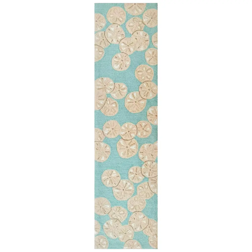 Liora Manne Capri Sea Biscuit Indoor/Outdoor Area Rug Seafoam 2' x 8'