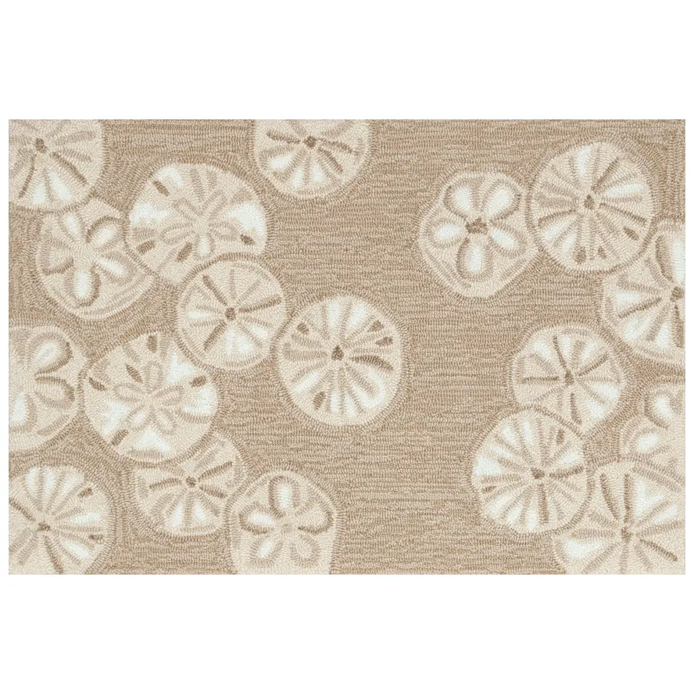 Liora Manne Capri Sea Biscuit Indoor/Outdoor Area Rug Natural 1'8
