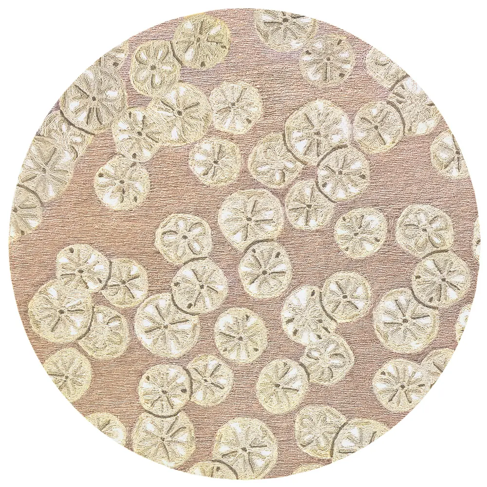 Liora Manne Capri Sea Biscuit Indoor/Outdoor Area Rug Natural 5' Round