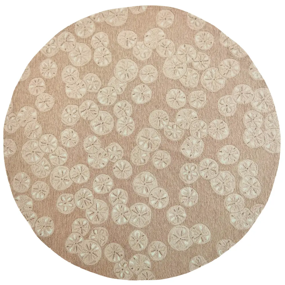 Liora Manne Capri Sea Biscuit Indoor/Outdoor Area Rug Natural 8' Round