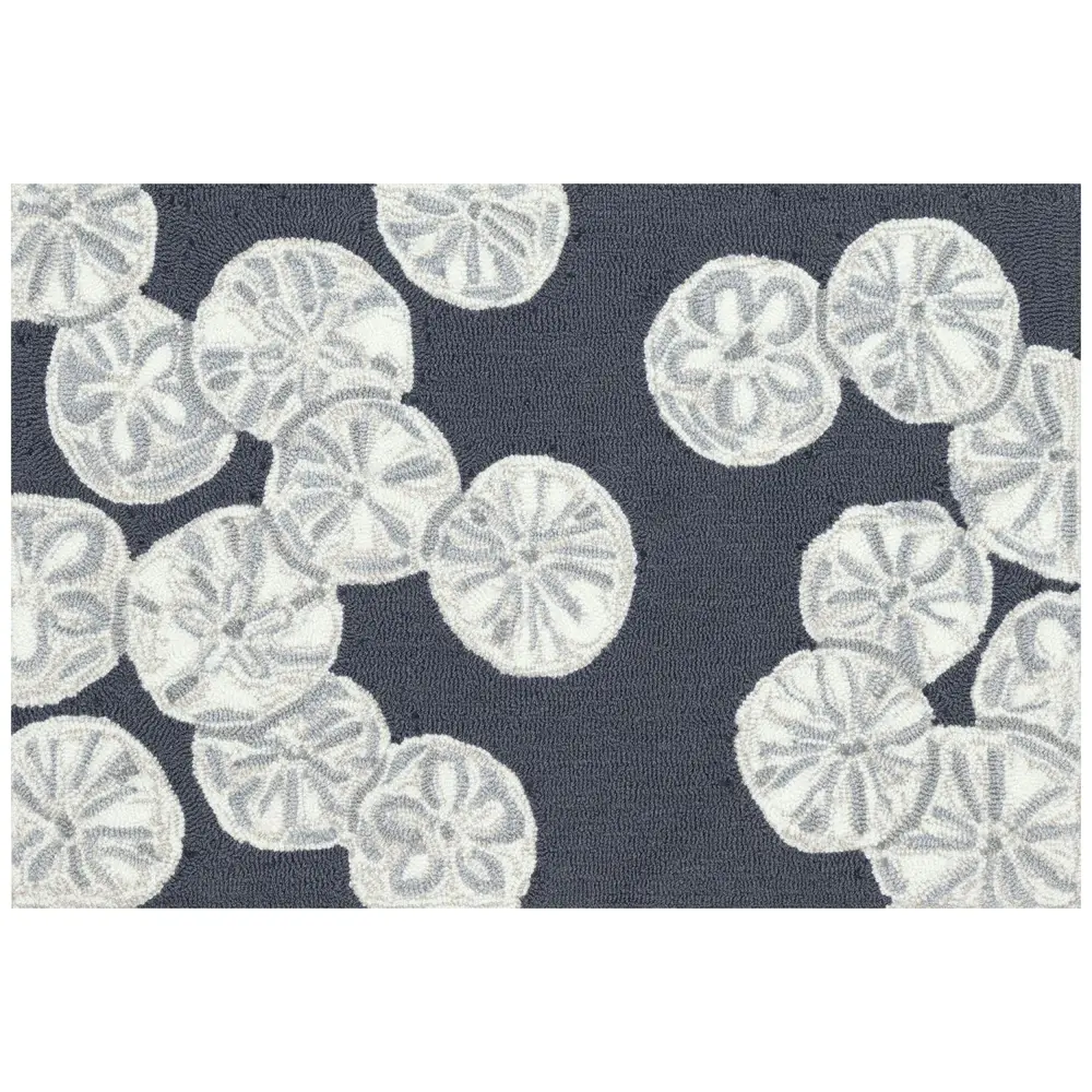 Liora Manne Capri Sea Biscuit Indoor/Outdoor Area Rug Navy 2'6