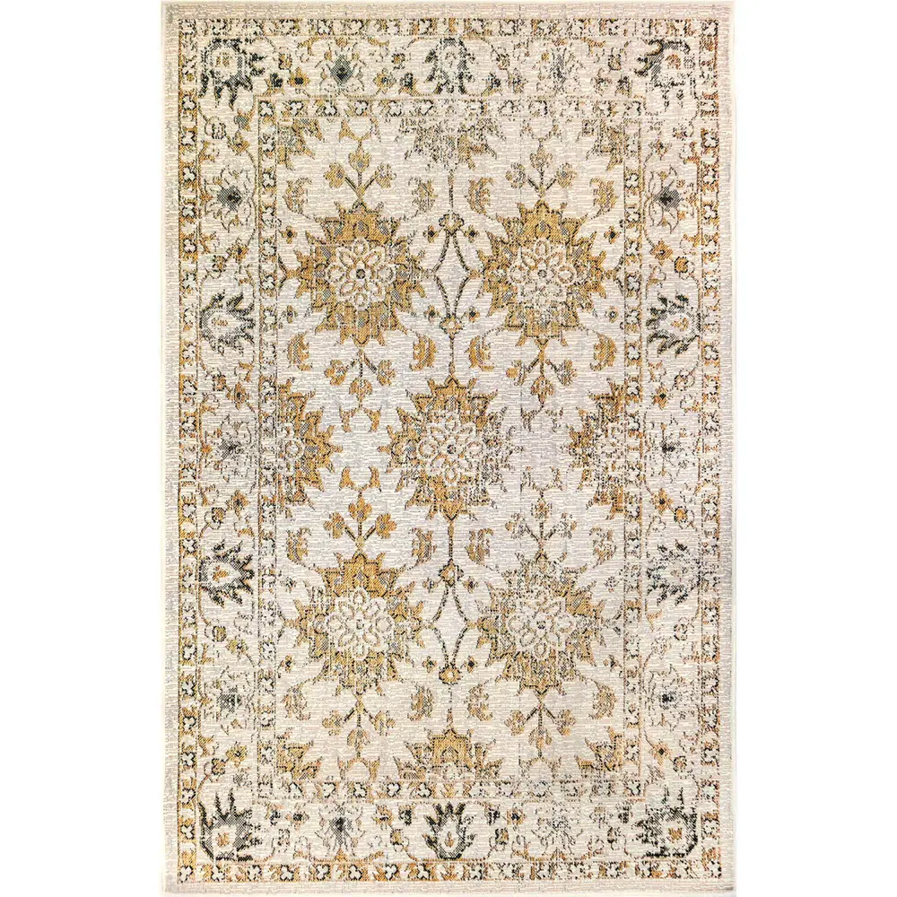 Liora Manne Carmel Vintage Floral Indoor/Outdoor Area Rug Sand 6'6