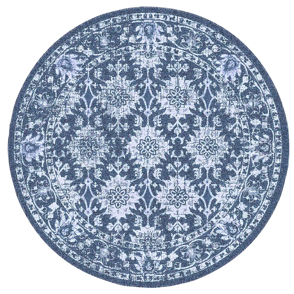 Liora Manne Carmel Vintage Floral Indoor/Outdoor Area Rug Navy 7'10
