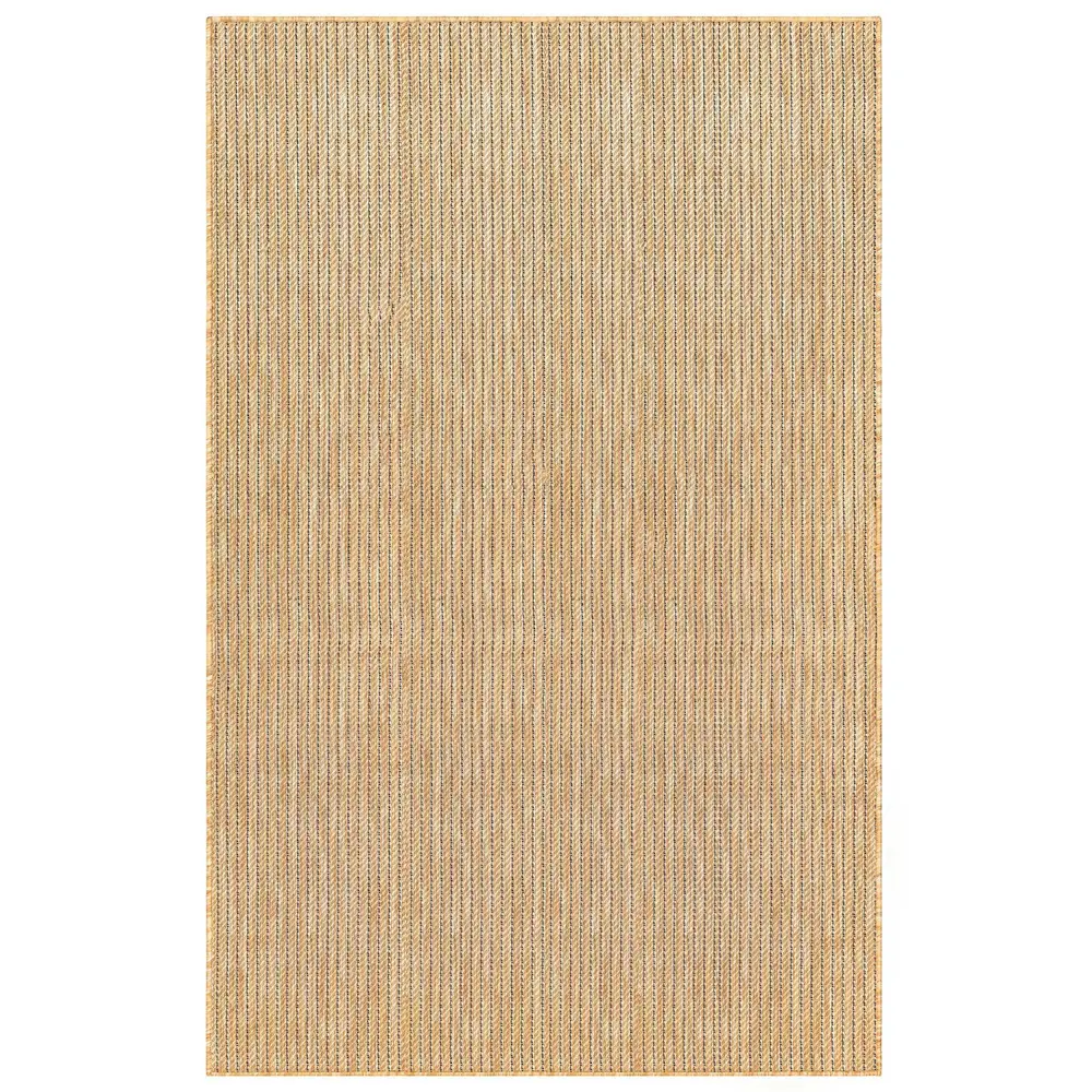 Liora Manne Carmel Texture Stripe Indoor/Outdoor Area Rug Sand 7'10