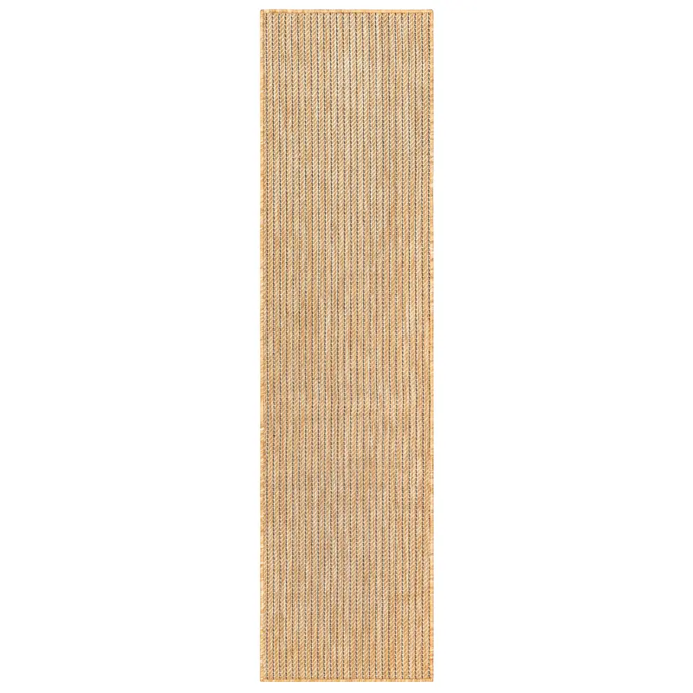 Liora Manne Carmel Texture Stripe Indoor/Outdoor Area Rug Sand 1'11
