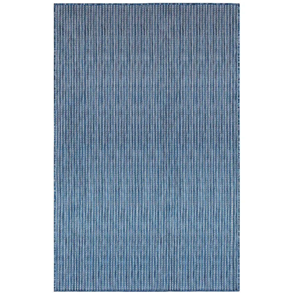 Liora Manne Carmel Texture Stripe Indoor/Outdoor Area Rug Navy 6'6