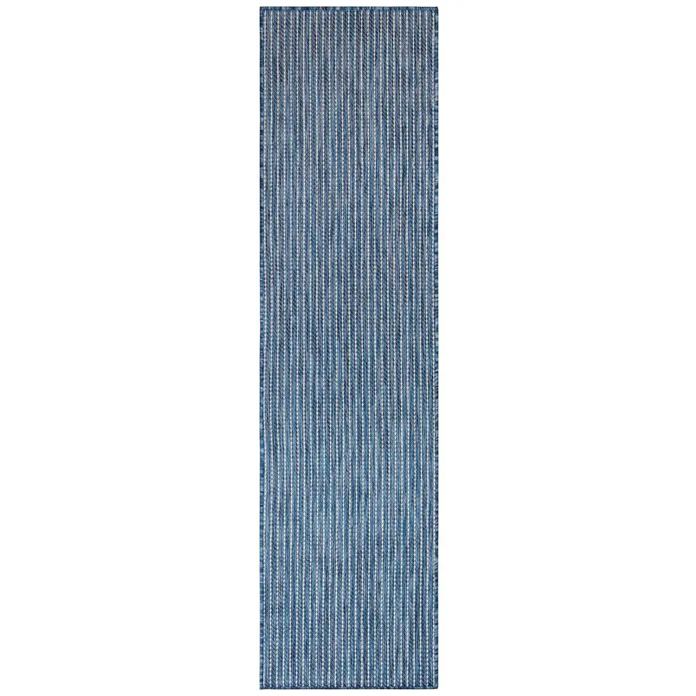 Liora Manne Carmel Texture Stripe Indoor/Outdoor Area Rug Navy 1'11