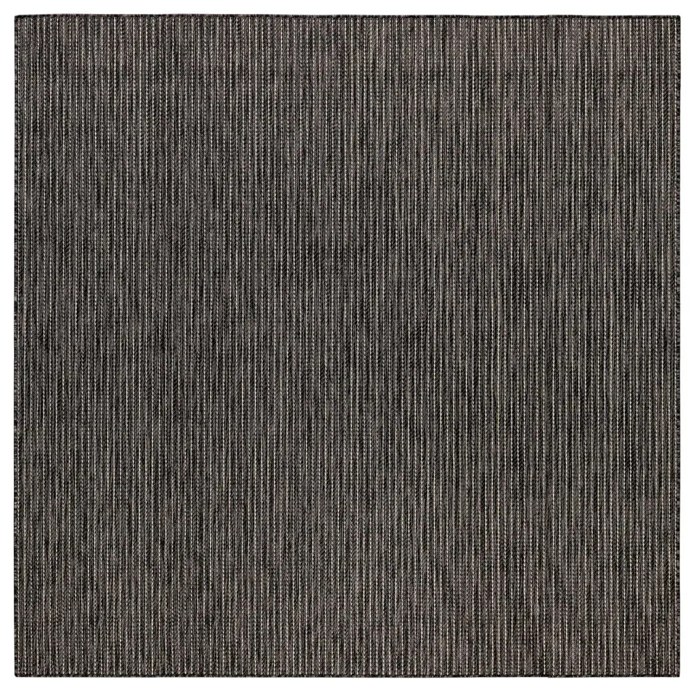 Liora Manne Carmel Texture Stripe Indoor/Outdoor Area Rug Black 7'10