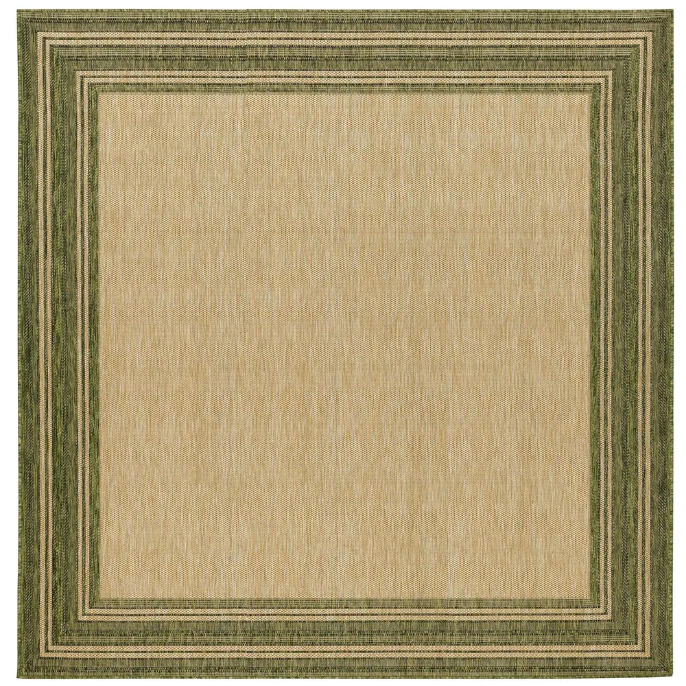 Liora Manne Carmel Multi Border Indoor/Outdoor Area Rug Green 7'10