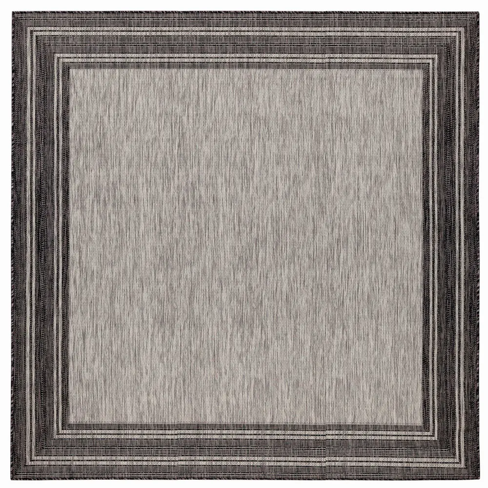 Liora Manne Carmel Multi Border Indoor/Outdoor Area Rug Black 7'10