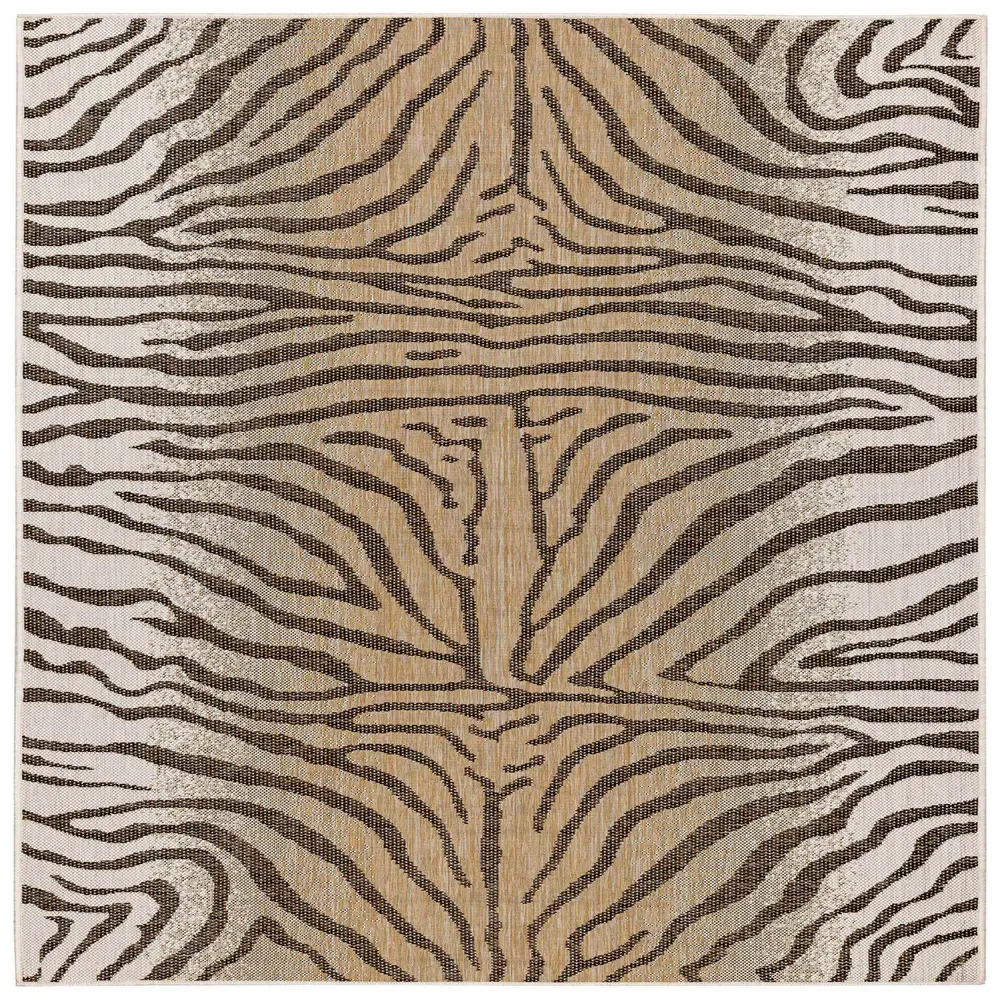 Liora Manne Carmel Zebra Indoor/Outdoor Area Rug Sand 7'10