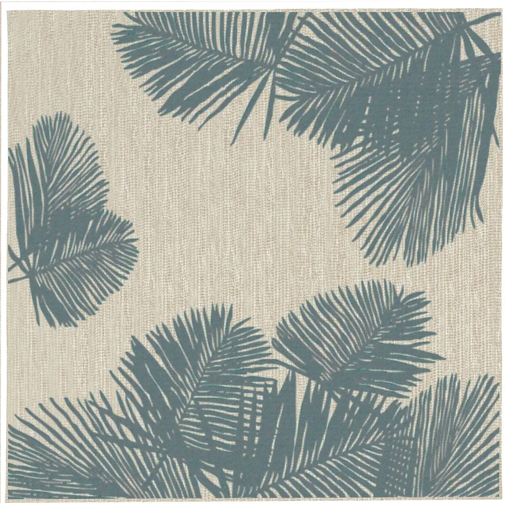 Liora Manne Carmel Palm Indoor/Outdoor Area Rug Aqua 7'10
