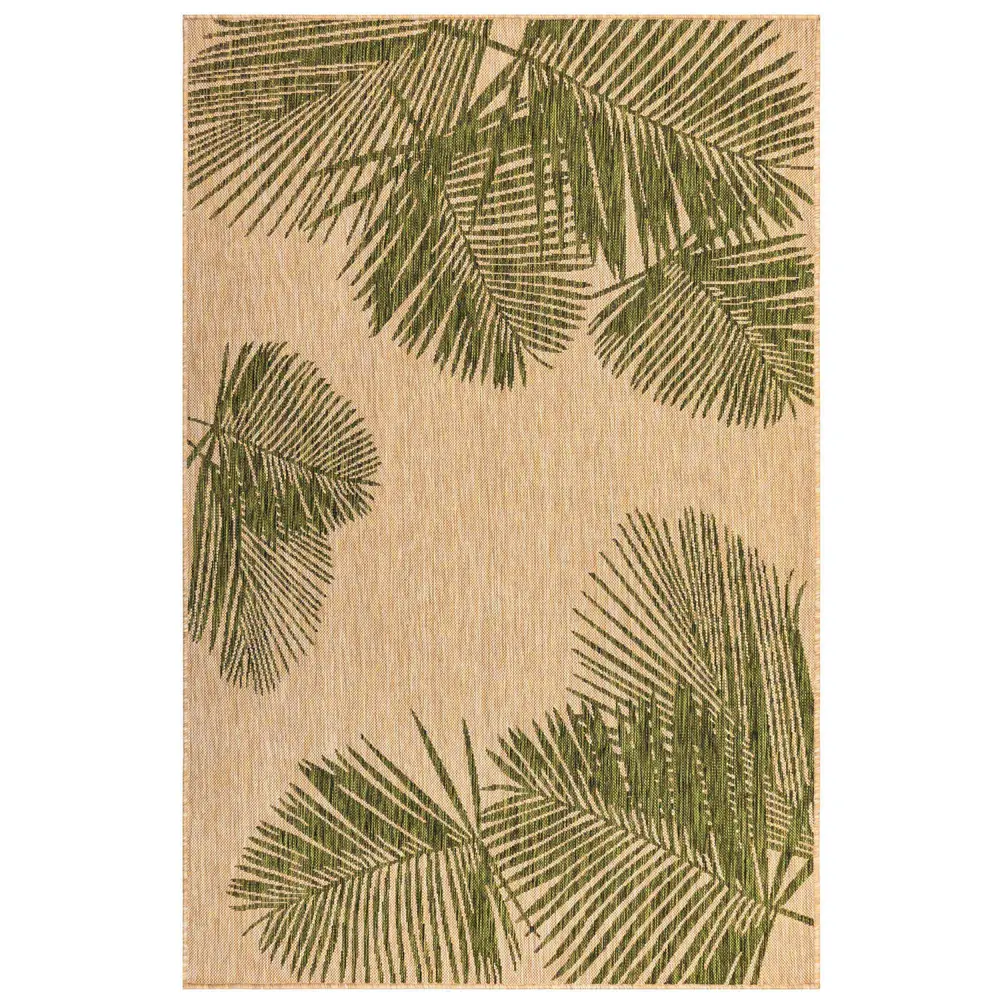 Liora Manne Carmel Palm Indoor/Outdoor Area Rug Green 4'10