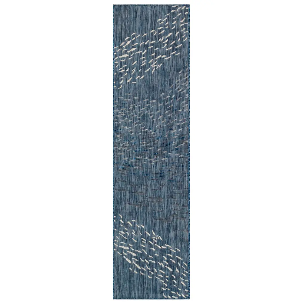 Liora Manne Carmel School Of Fish Indoor/Outdoor Area Rug Navy 1'11