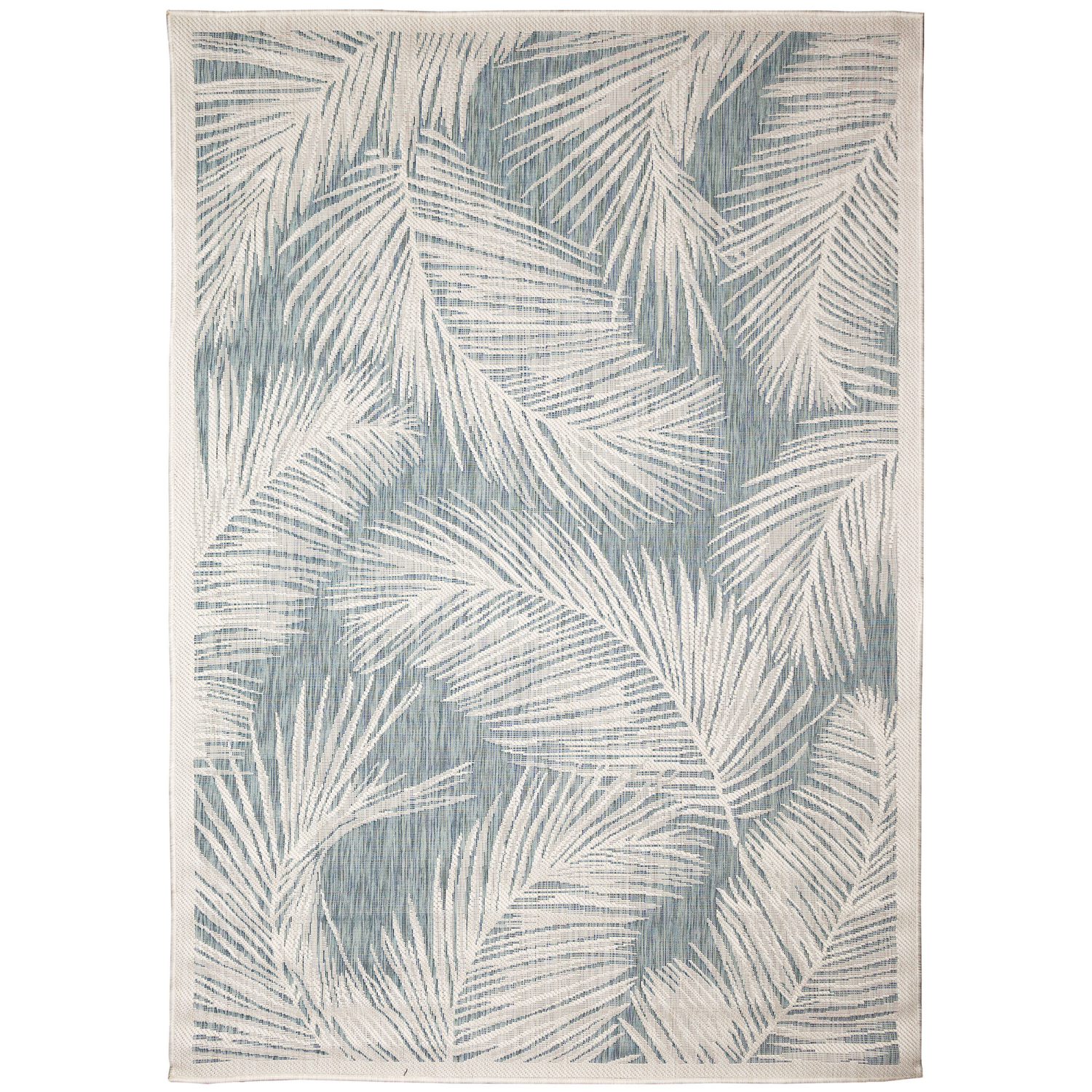 Liora Manne Carmel Fronds Indoor/Outdoor Area Rug Aqua 4'10