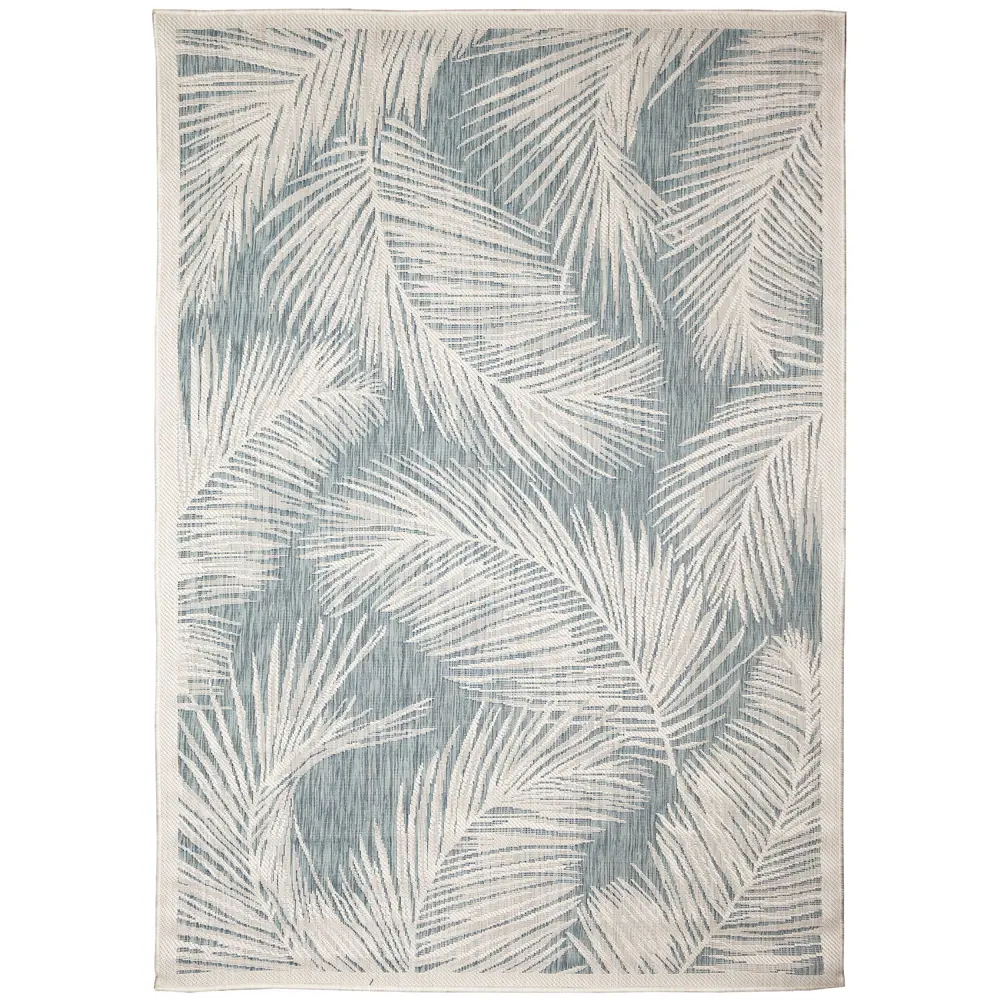 Liora Manne Carmel Fronds Indoor/Outdoor Area Rug Aqua 7'10