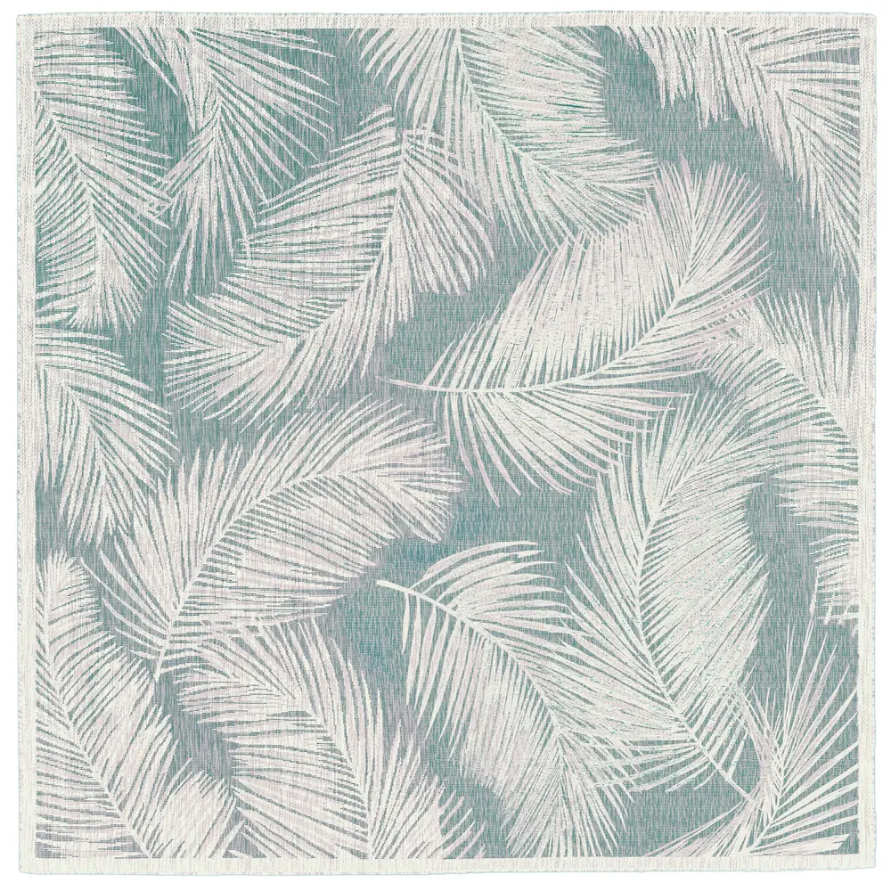 Liora Manne Carmel Fronds Indoor/Outdoor Area Rug Aqua 7'10