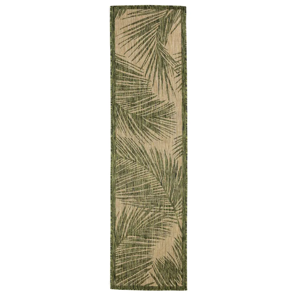 Liora Manne Carmel Fronds Indoor/Outdoor Area Rug Green 1'11
