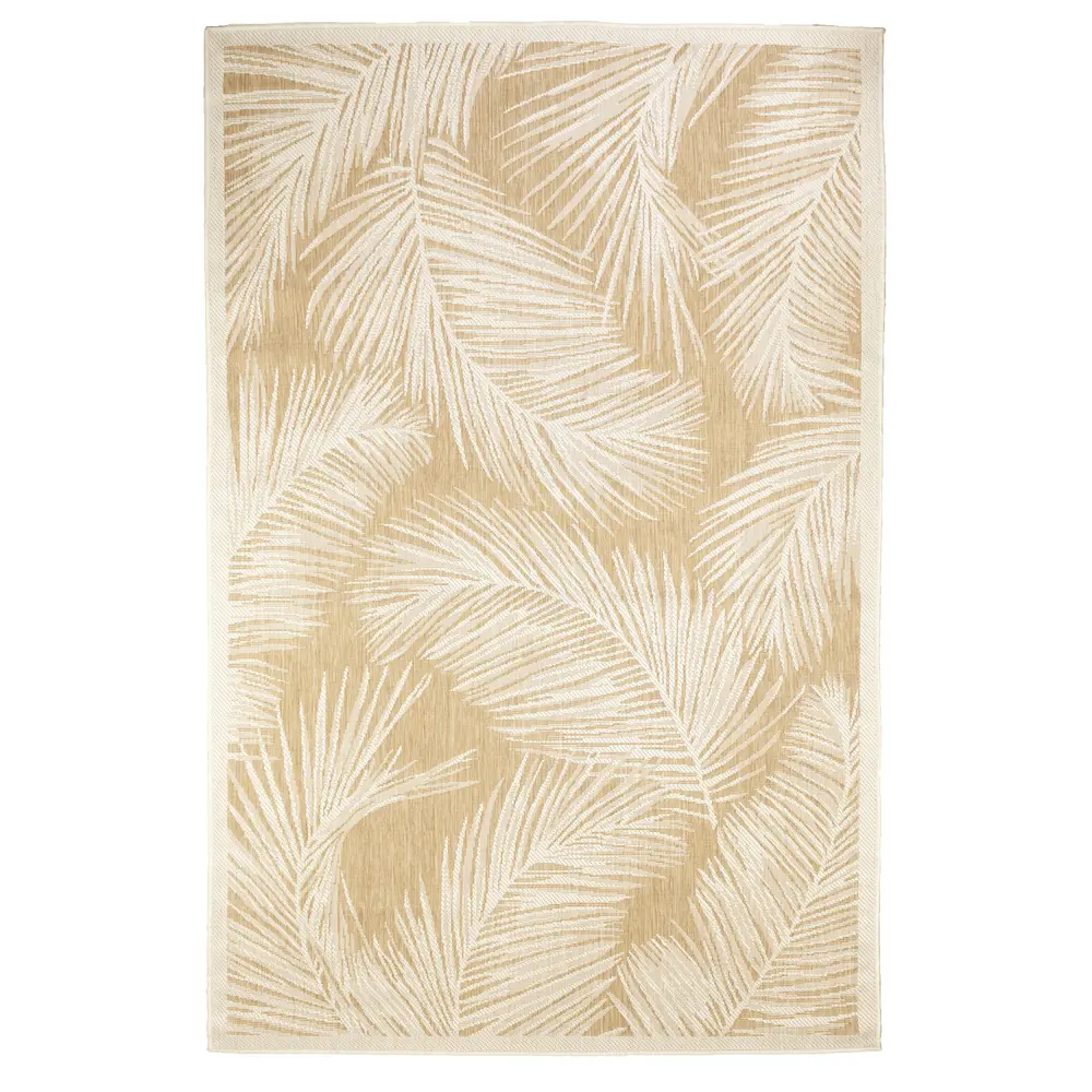 Liora Manne Carmel Fronds Indoor/Outdoor Area Rug Sand 4'10