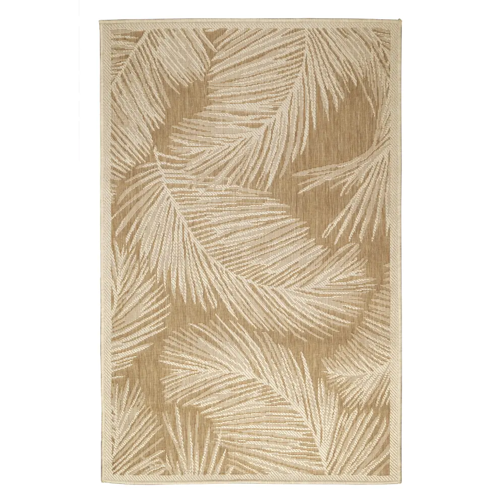 Liora Manne Carmel Fronds Indoor/Outdoor Area Rug Sand 3'3