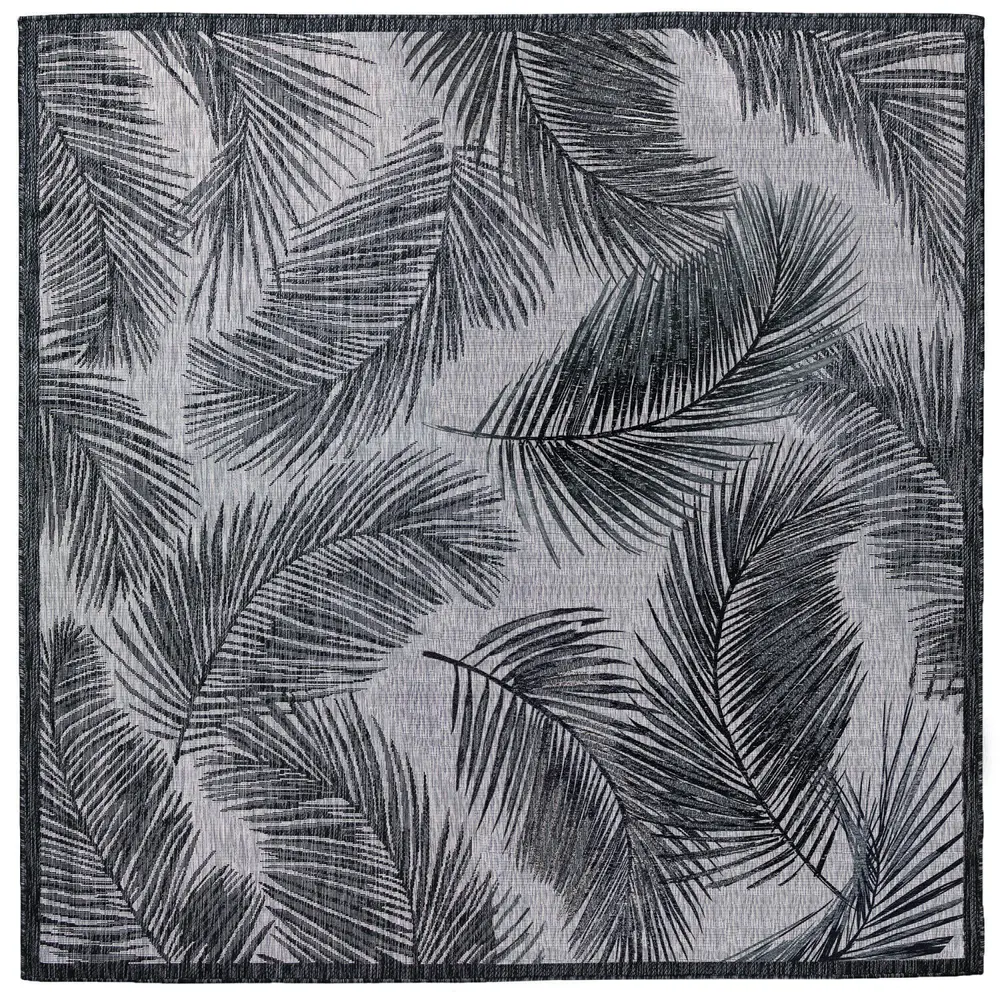 Liora Manne Carmel Fronds Indoor/Outdoor Area Rug Black 7'10
