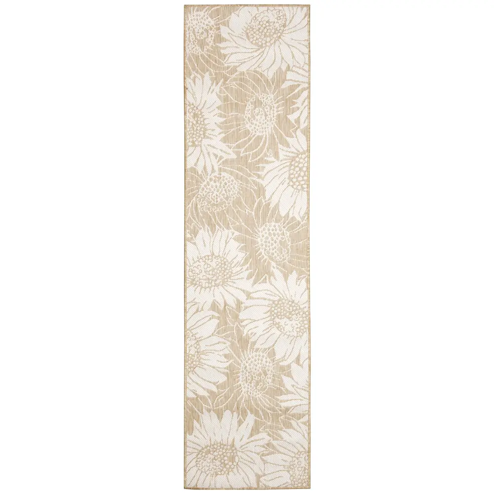 Liora Manne Carmel Sunflower Field Indoor/Outdoor Area Rug Sand 1'11