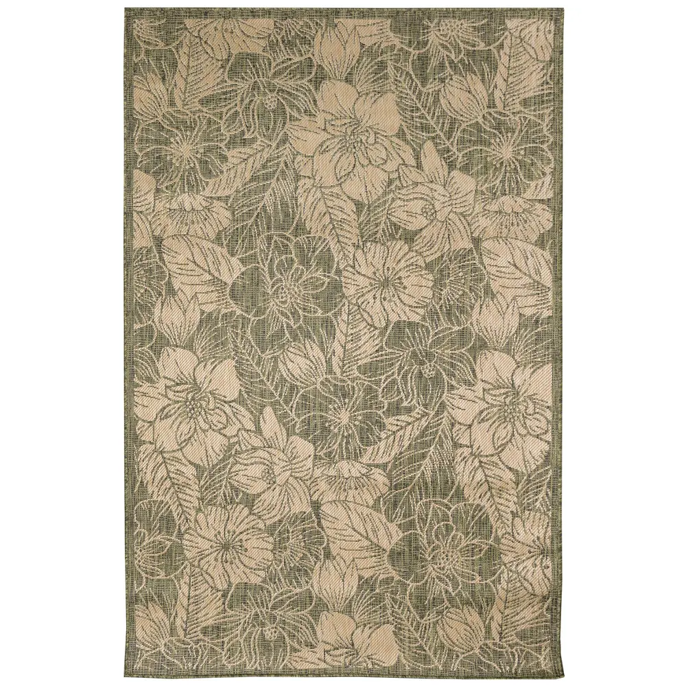 Liora Manne Carmel Botanical Indoor/Outdoor Area Rug Green 4'10