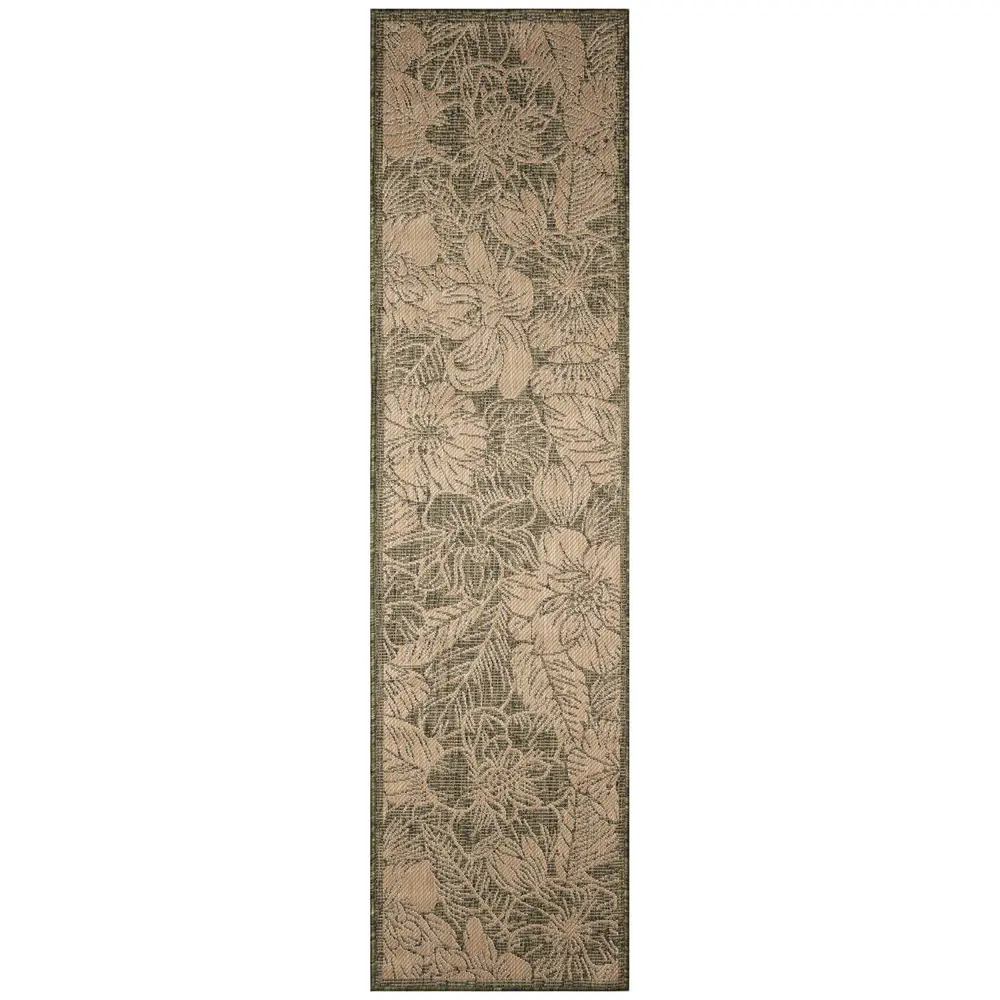 Liora Manne Carmel Botanical Indoor/Outdoor Area Rug Green 1'11