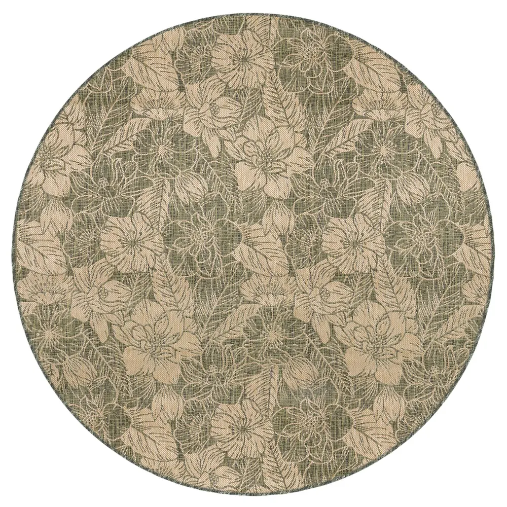 Liora Manne Carmel Botanical Indoor/Outdoor Area Rug Green 7'10