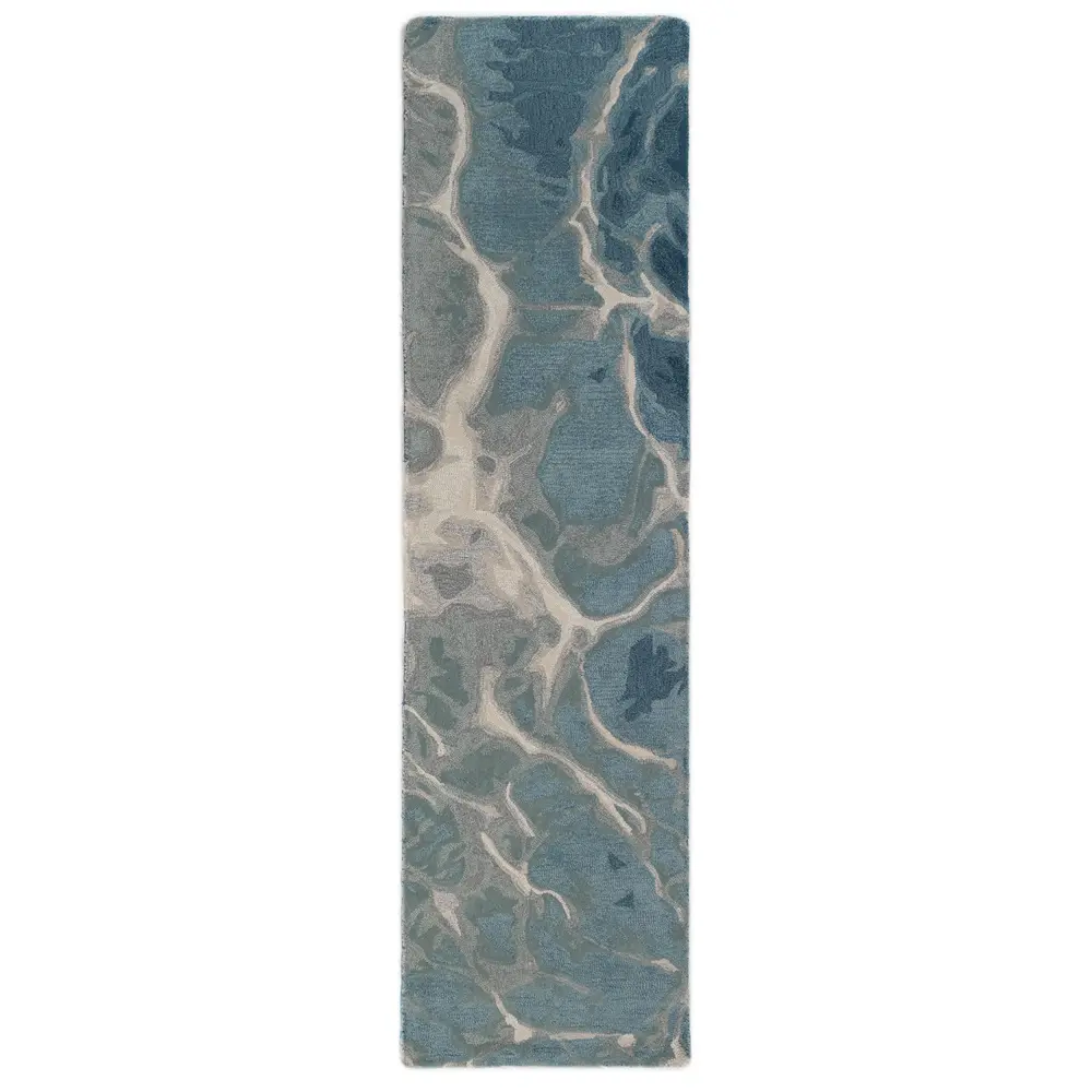Liora Manne Corsica Water Indoor Area Rug Blue 2' x 7'6